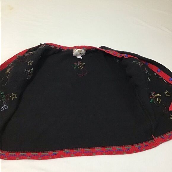 Tiara International Christmas Cardigan Sweater Size XL Holiday Sweater Stockings - Picture 15 of 15
